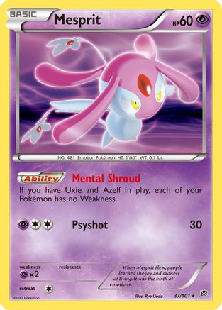 Mesprit (037/101) [Plasma Blast] Holofoil - Holo Rare