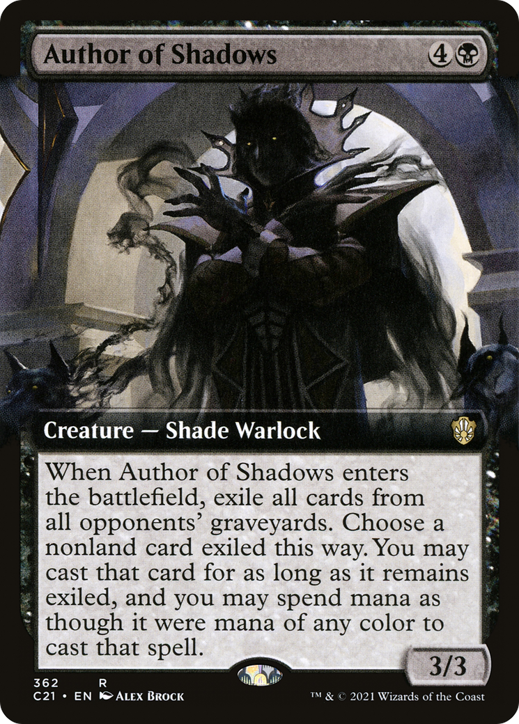 Author of Shadows (Extended Art) (C21-362) [Commander 2021]