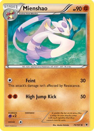 Mienshao (70/101) [Noble Victories] Reverse Holofoil - Uncommon