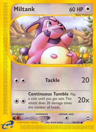 Miltank (094/147) [Aquapolis] Reverse Holofoil - Common