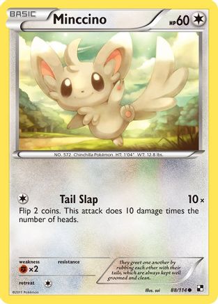 Minccino (088/114) [Black and White] Reverse Holofoil - Common
