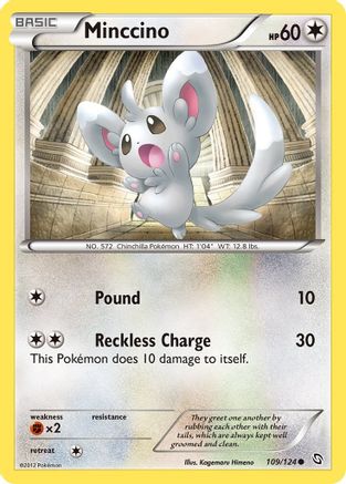 Minccino (109/124) [Dragons Exalted] Reverse Holofoil - Common