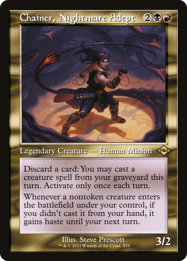 Chainer, Nightmare Adept (Retro Frame) (MH2-419) [Modern Horizons 2] Foil