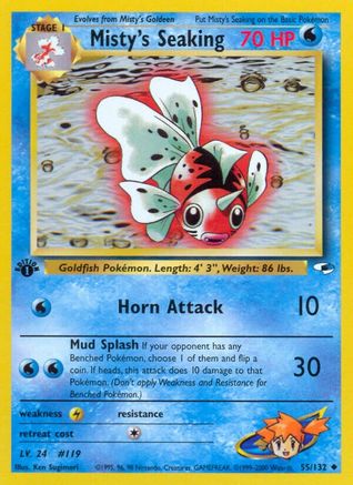 Misty's Seaking (055/132) [Gym Heroes] 1st Edition - Uncommon