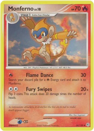 Monferno (056/130) [Diamond and Pearl] Reverse Holofoil - Uncommon