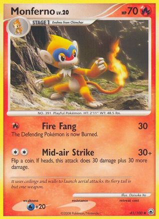 Monferno (41/100) [Majestic Dawn] - Uncommon