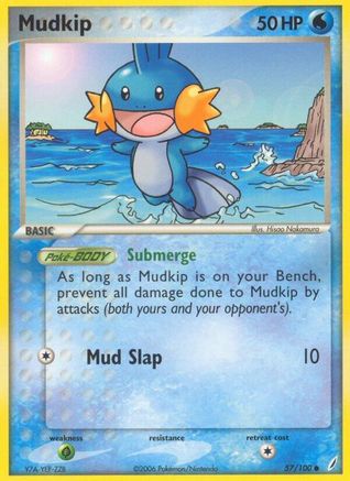 Mudkip (057/100) [Crystal Guardians] Reverse Holofoil - Common
