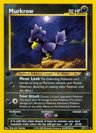 Murkrow (024/111) [Neo Genesis] 1st Edition - Rare