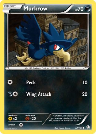 Murkrow (72/124) [Dragons Exalted] Reverse Holofoil - Common