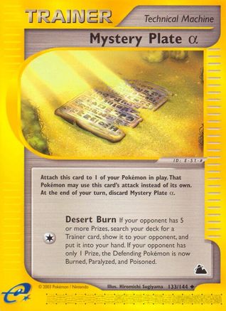 Mystery Plate Alpha (133/144) [Skyridge] Reverse Holofoil - Uncommon