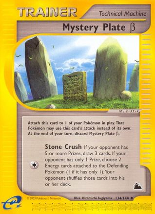 Mystery Plate Beta (134/144) [Skyridge] Reverse Holofoil - Uncommon