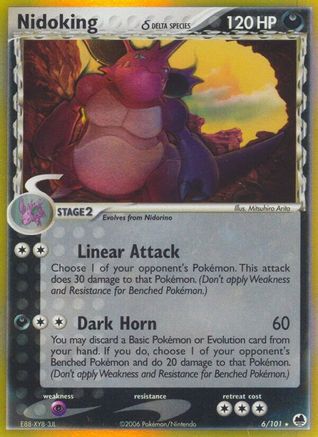 Nidoking (Delta Species) (6/101) [Dragon Frontiers] Reverse Holofoil - Holo Rare