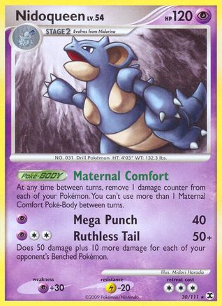 Nidoqueen (30/111) [Rising Rivals] Reverse Holofoil - Rare
