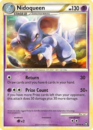 Nidoqueen (28/102) [Triumphant] Reverse Holofoil - Rare
