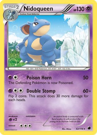 Nidoqueen (42/116) [Plasma Freeze] Reverse Holofoil - Rare