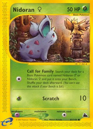 Nidoran F (81/144) [Skyridge] Reverse Holofoil - Common