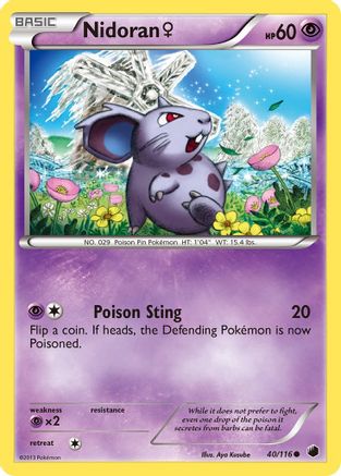 Nidoran F (40/116) [Plasma Freeze] Reverse Holofoil - Common