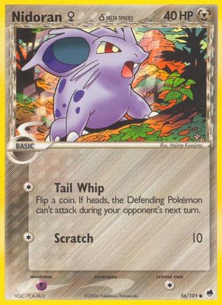 Nidoran F (Delta Species) (056/101) [Dragon Frontiers] Reverse Holofoil - Common