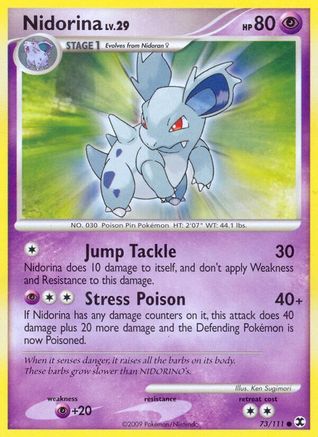 Nidorina (73/111) [Rising Rivals] Reverse Holofoil - Common