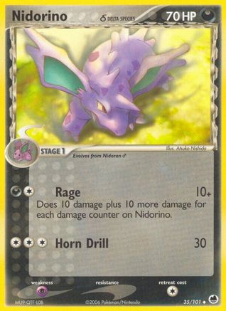 Nidorino (Delta Species) (35/101) [Dragon Frontiers] - Uncommon