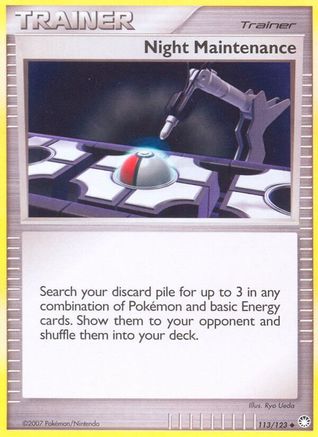 Night Maintenance (113/123) [Mysterious Treasures] Reverse Holofoil - Uncommon