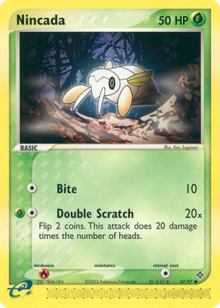 Nincada (67/97) [Dragon] Reverse Holofoil - Common