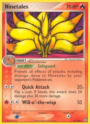 Ninetales (19/108) [Power Keepers] Reverse Holofoil - Rare