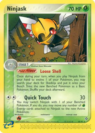 Ninjask (018/97) [Dragon] Reverse Holofoil - Rare