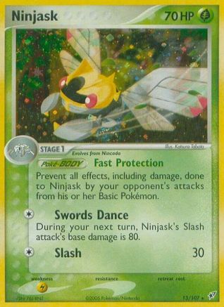 Ninjask (13/107) [Deoxys] Reverse Holofoil - Holo Rare