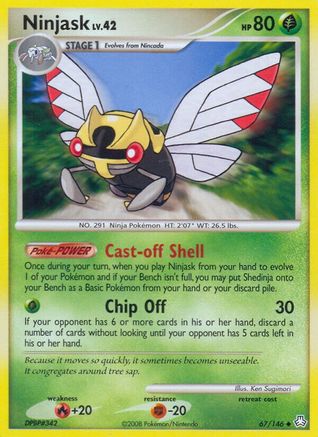 Ninjask (67/146) [Legends Awakened] Reverse Holofoil - Uncommon