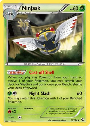 Ninjask (11/124) [Dragons Exalted] Reverse Holofoil - Uncommon