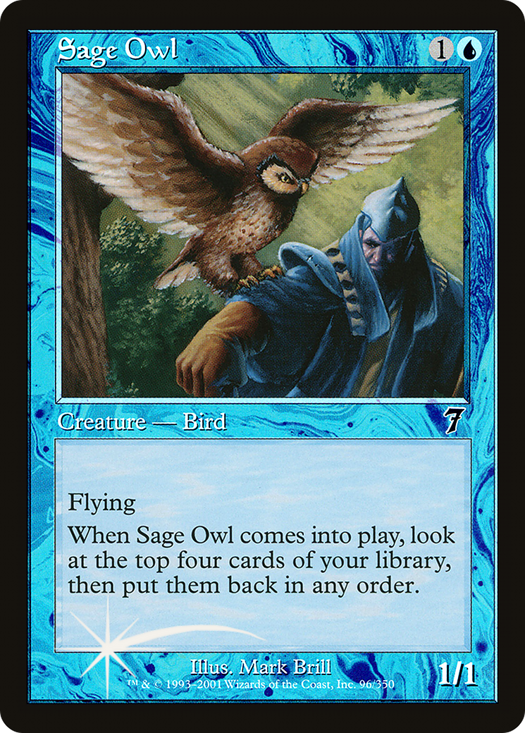 Sage Owl (7ED-96★) [7th Edition] Foil