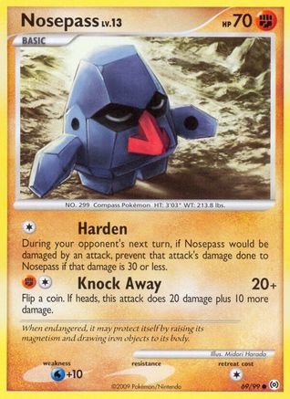 Nosepass (069/99) [Arceus] Reverse Holofoil - Common