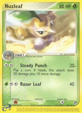 Nuzleaf (48/100) [Sandstorm] Reverse Holofoil - Uncommon