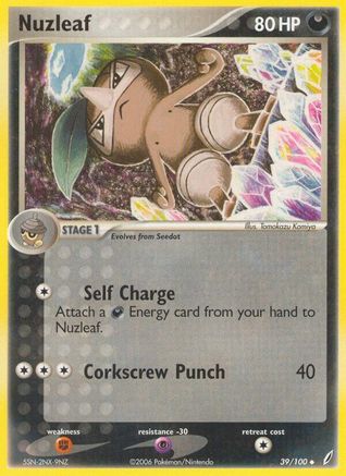 Nuzleaf (039/100) [Crystal Guardians] Reverse Holofoil - Uncommon