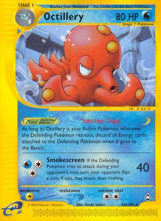 Octillery (26/147) [Aquapolis] Reverse Holofoil - Rare