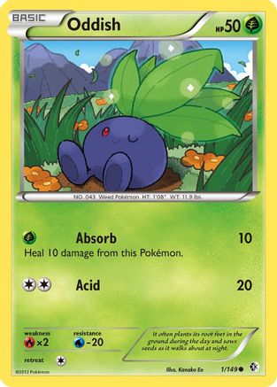 Oddish (001/149) [Boundaries Crossed] - Common