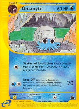 Omanyte (41/144) [Skyridge] Reverse Holofoil - Uncommon