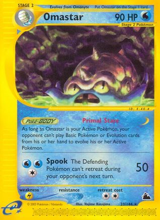 Omastar (23/144) [Skyridge] Reverse Holofoil - Rare