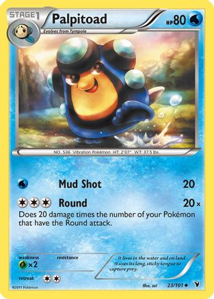 Palpitoad (23/101) [Noble Victories] Reverse Holofoil - Uncommon