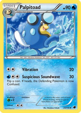 Palpitoad (025/116) [Plasma Freeze] Reverse Holofoil - Uncommon