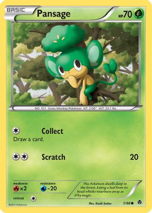 Pansage (1/98) [Emerging Powers] - Common