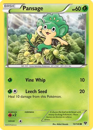 Pansage (10/146) [XY Base Set] Reverse Holofoil - Common