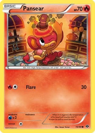 Pansear (15/99) [Next Destinies] Reverse Holofoil - Common
