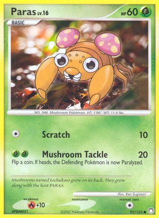 Paras (92/123) [Mysterious Treasures] Reverse Holofoil - Common