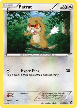 Patrat (78/114) [Black and White] Reverse Holofoil - Common