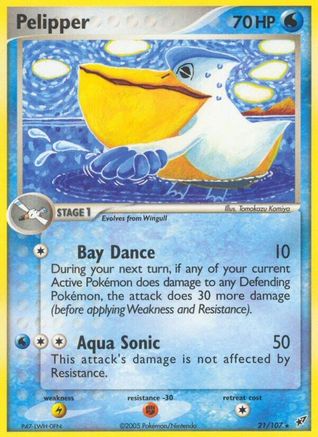 Pelipper (21/107) [Deoxys] Reverse Holofoil - Rare