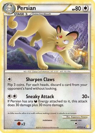 Persian (027/123) [HeartGold SoulSilver] - Rare