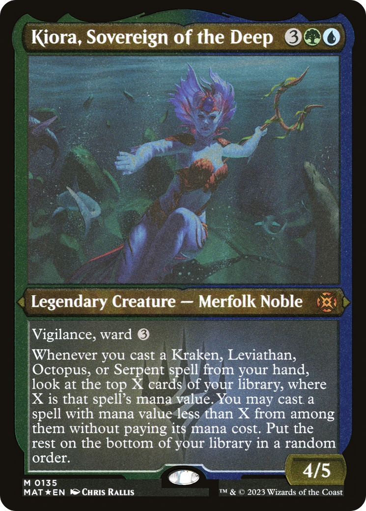 Kiora, Sovereign of the Deep (Foil Etched) (MAT-135) [March of the Machine: The Aftermath] Foil
