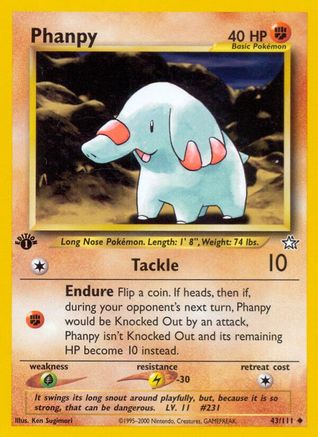 Phanpy (043/111) [Neo Genesis] 1st Edition - Uncommon
